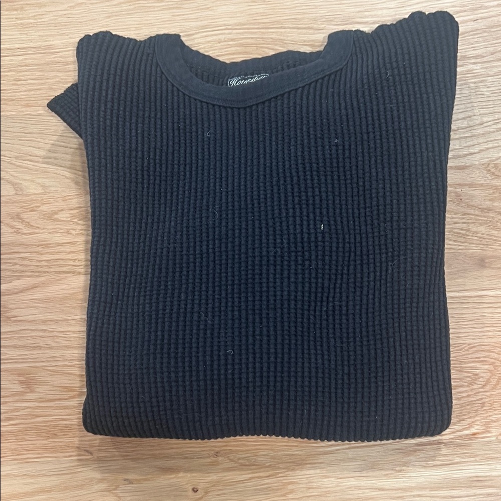 Classic Black Crewneck Sweater by Weatherproof